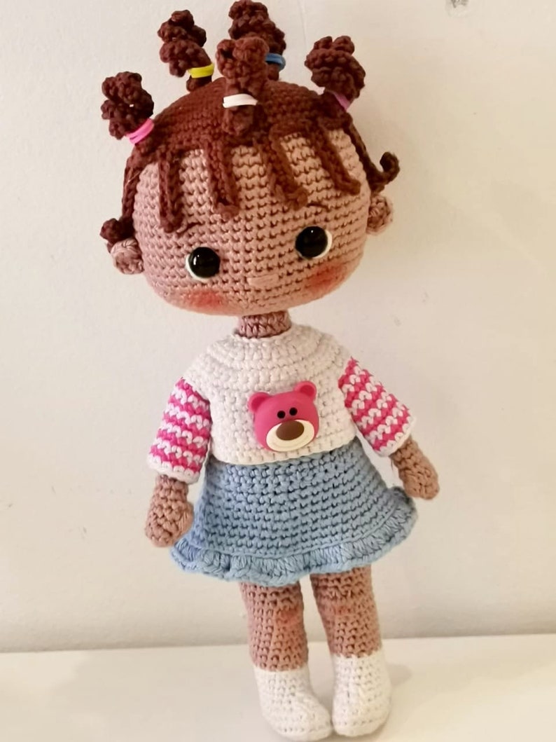 Crochet amigurumi doll pattern ENG Crochet pattern PDF Crochet girl Lola DOLL zdjęcie 7