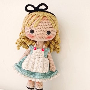 Crochet amigurumi doll pattern ENG Crochet pattern PDF Crochet Alice in wonderland pattern, Alice doll pattern. image 2