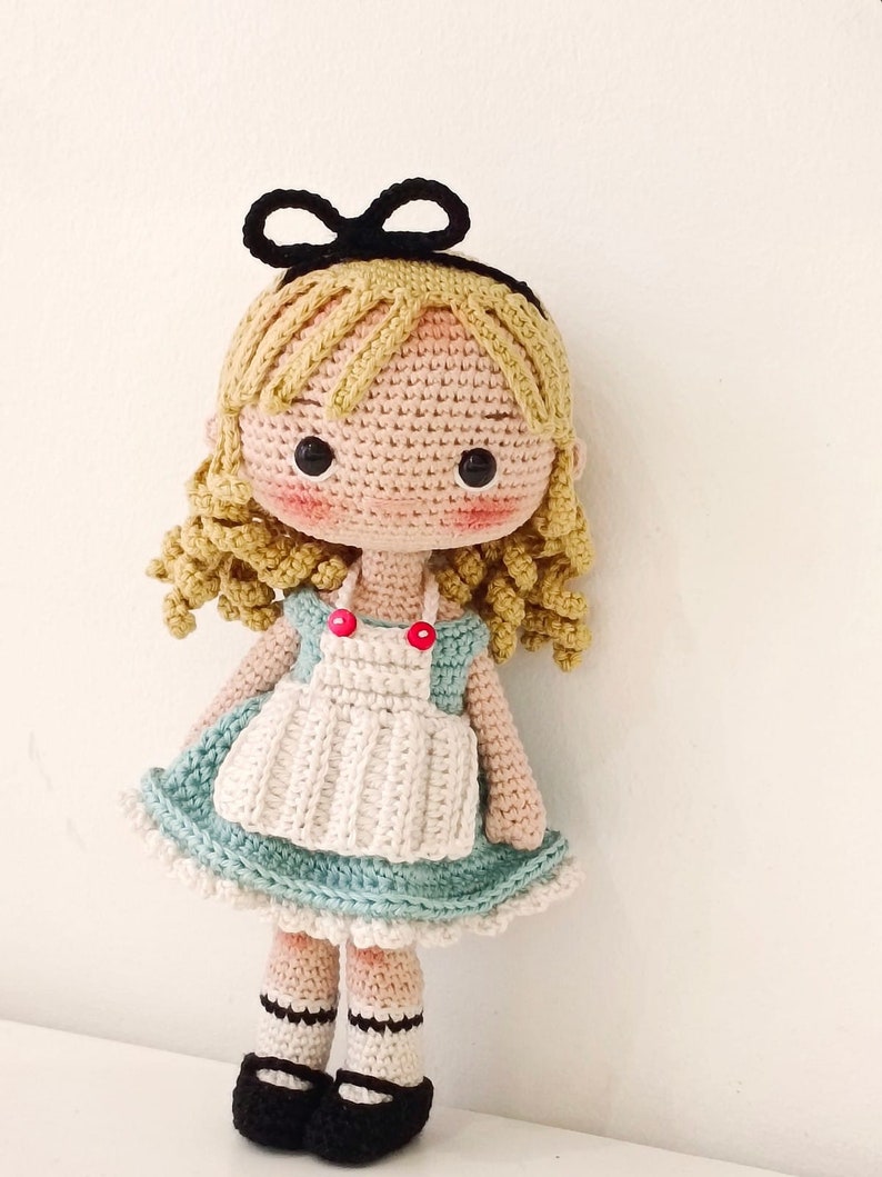 Crochet amigurumi doll pattern ENG Crochet pattern PDF Crochet Alice in wonderland pattern, Alice doll pattern. image 2