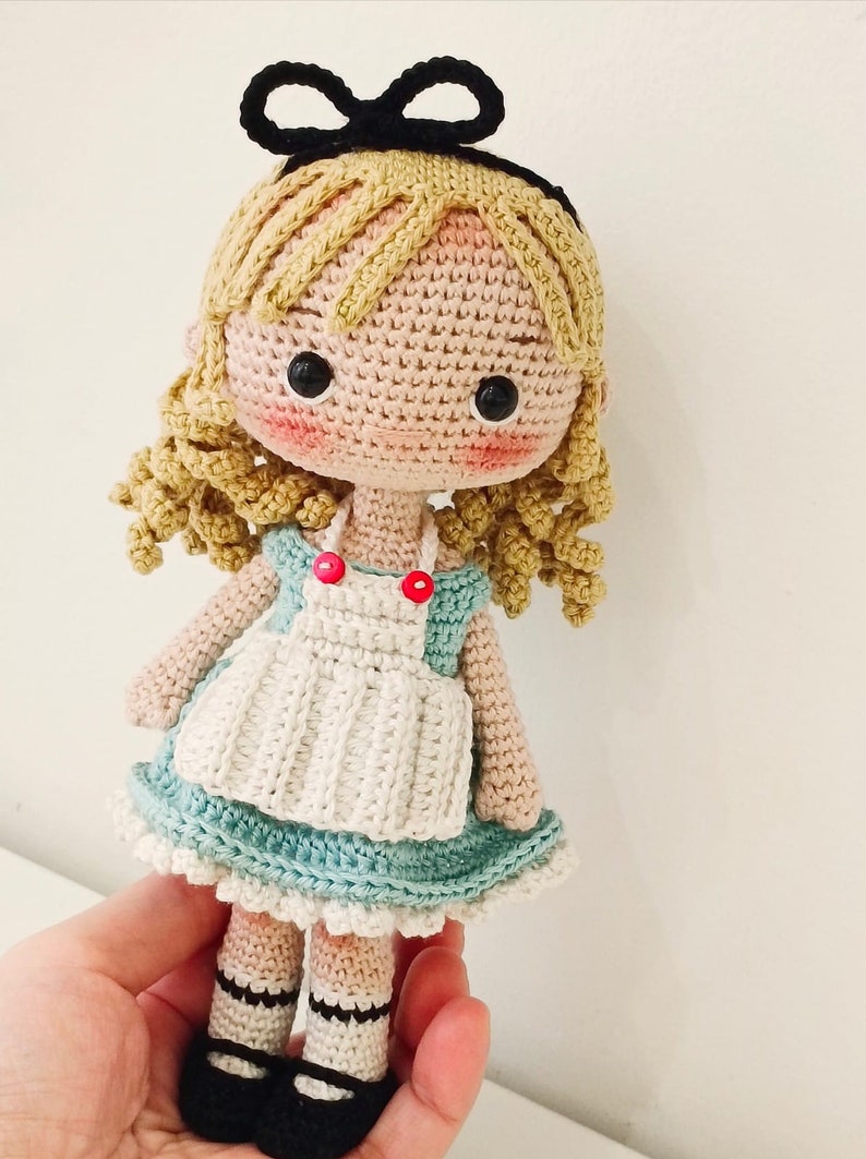 Crochet amigurumi doll pattern ENG Crochet pattern PDF Crochet Alice in wonderland pattern, Alice doll pattern. image 4