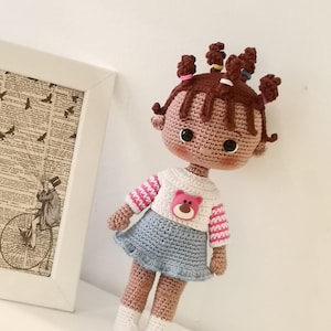 Crochet amigurumi doll pattern ENG Crochet pattern PDF Crochet girl Lola DOLL zdjęcie 4