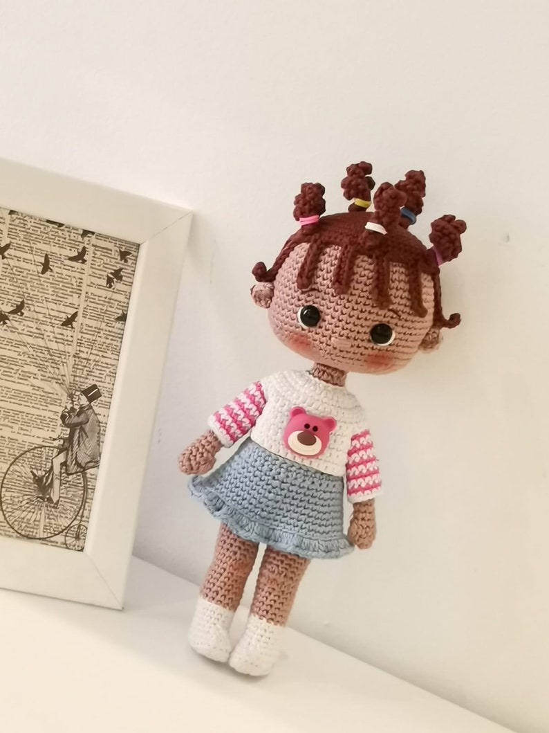 Crochet amigurumi doll pattern ENG Crochet pattern PDF Crochet girl Lola DOLL zdjęcie 4