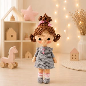 Crochet Girl Doll Pattern: Amigurumi Hana (PDF Pattern)