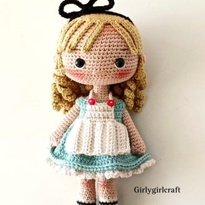 Crochet amigurumi doll pattern ENG Crochet pattern PDF Crochet Alice in wonderland pattern, Alice doll pattern. image 5