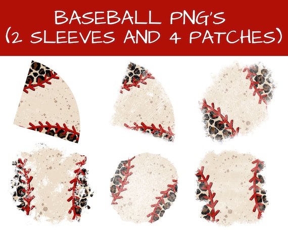 Leopard Baseball Stitches Sleeve Design PNG, Sublimation Design, Digital Download, Graphic Designs, Sublimate Download, Leopard Patches Png