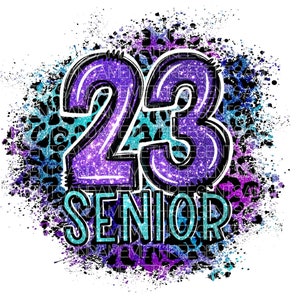 Senior 2023 Design PNG, Class of 2023, Graduation, Sublimation Design, Digital Download, Graphic Designs, DTF Transfer PNG, Cheetah Print
