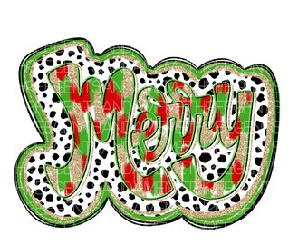 Frohe Pinselstrich Sublimationsdesign, Hand gezeichnete frohe PNG, sofortiger digitaler Download, wunderliche Weihnachten, bereit, Feiertag PNG zu drucken
