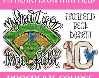 Make a Baseball Design in Procreate, Baseball Procreate Course, Procreate Tutorial for Beginners, Digital Art, Procreate Brush Set