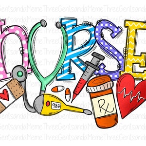 er nurse png Hand Drawn Sublimation Profession png Digital Download doctor png Emergensy nurse png lpn png Printable Digital Art