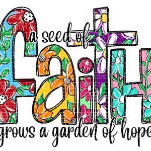 Bright Colored Flower Hand Drawn Cross, Sublimation on T-Shirts, Garden Flags, Tumblers, Garden Flags, Christian Faith PNG Design Element