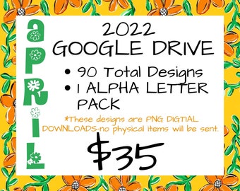 Google Design Drive, Sublimation PNG Bundle, Hand-Drawn Designs, Transfer and DTF Printable Designs, Design Elements