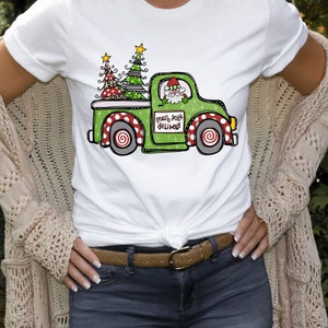 Christmas Truck With Tree PNG, Holiday Graphics, Santa Instant Digital ...