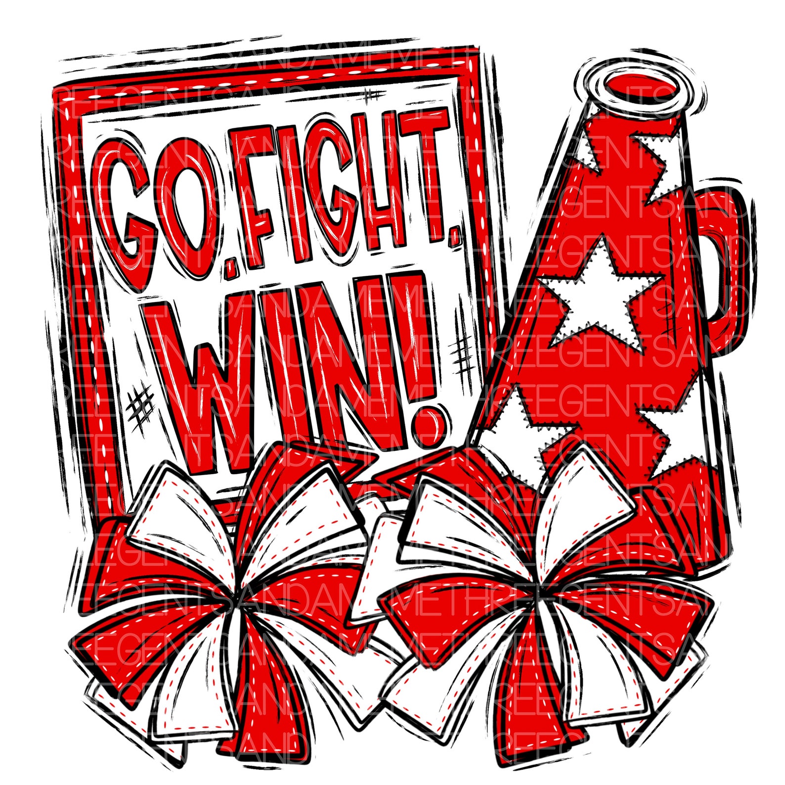 Custom Cheer Printable, Cheerleading Instant Digital Download PNG, Hand ...