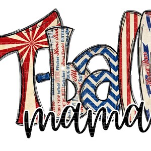 T-Ball Mama, Teeball Mom, Sports Clipart, Transparent PNG for Sublimation, Printable, T-Ball Shirt, Game Day Design, Transfer Artwork