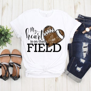 My Heart is on That Field png, Football png, Football Mom png, Game Day Shirt, Football Shirt png, Grandparent Football Shirt Design image 2