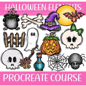 Cours Procreate, Pinceaux Procreate, Tampons Procreate, Outils pour designers, Apprendre à concevoir, Créer votre propre clipart de Noël dans Procreate