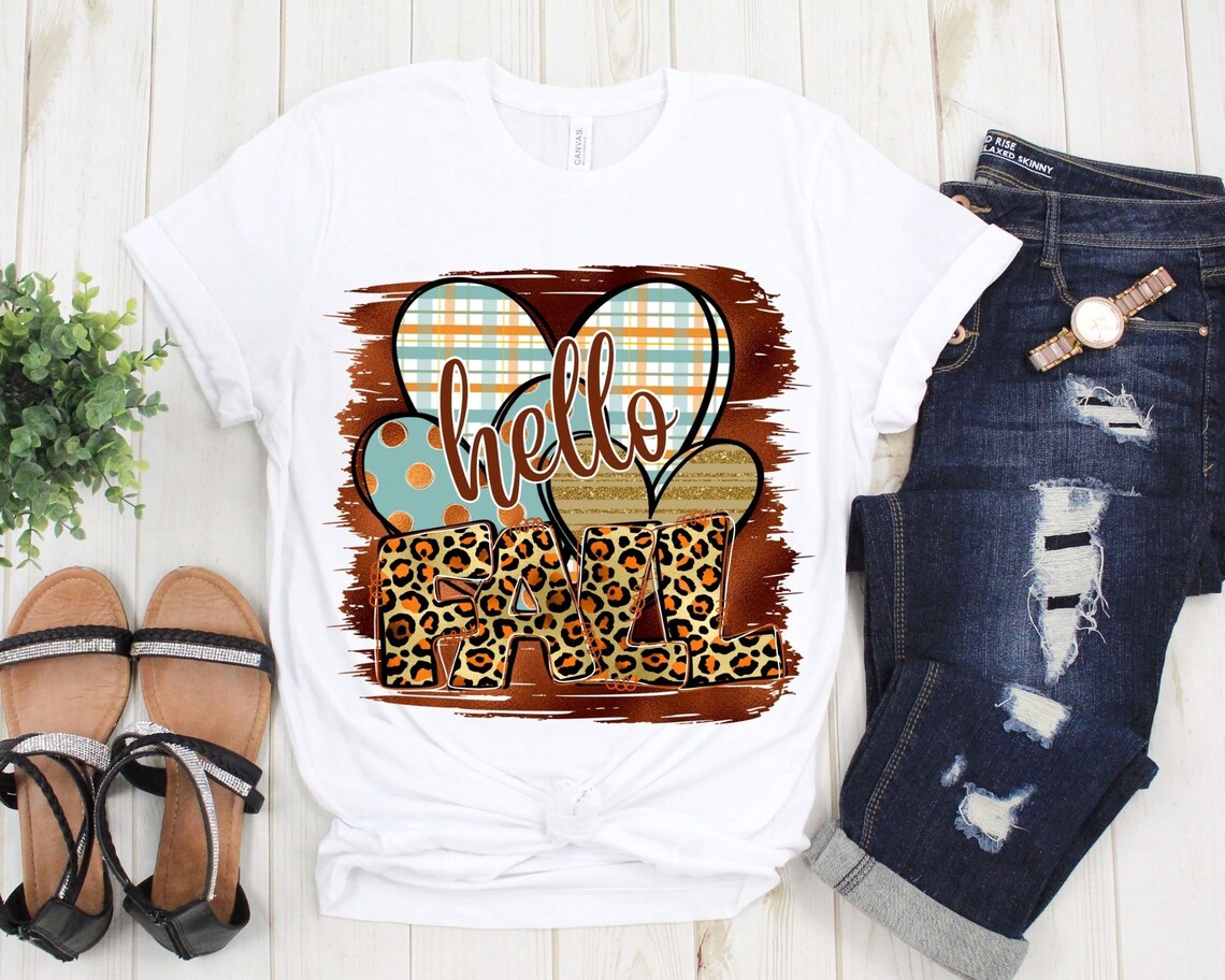Hello Fall PNG Instant Digital Download File for Sublimation - Etsy