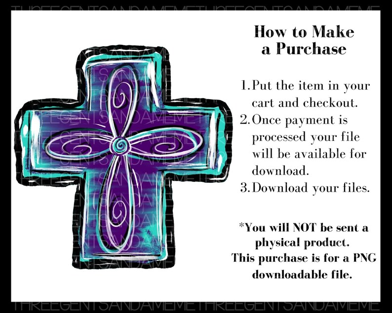 DTF Transfer Cross Printable PNG Hand Drawn Cross Christian - Etsy
