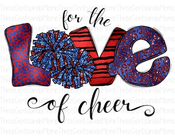 For the Love of Cheer png, Leopard Cheerleader png, Sublimation Design, Cheer Shirt, Cheer Camp PNG, Sublimation PNG