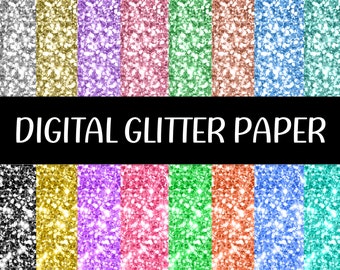 Glittery Digital PNG Paper, Sparkle Digital Downloads, Shiny Instant Digital Downloads, Glamorous PNG Paper, Sparkle Faux Glitter Paper