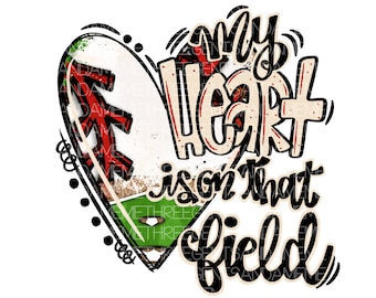 Mon cœur est sur ce terrain png, Baseball png, Baseball Mom, Jour de match, Chemise de baseball png, Grand-parent Conception de chemise de baseball, Baseball Love
