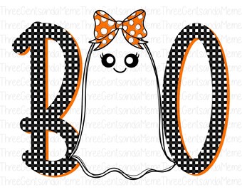 Boo Girl Ghost Instant Digital Download PNG, Hand Drawn TShirt Design, Holiday Sublimation PNG, Fall PNG, Halloween Clipart for Cute Costume