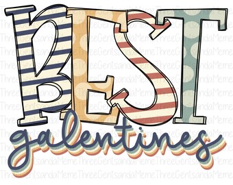 Best Friend Clipart, Galentines Day, Instant Digital Download PNG, Digital Clipart Prints, Valentine's Day Retro PNG, Galentine's Day Gift