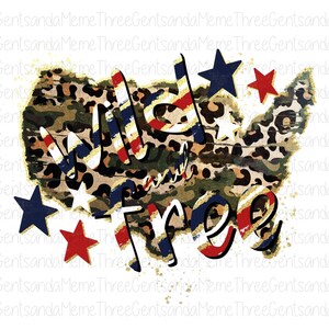 Distressed America Wild and Free Leopard and Camo 4th of July PNG, Patriotic Leopard Clipart, United States Flag Clipart, Military Design