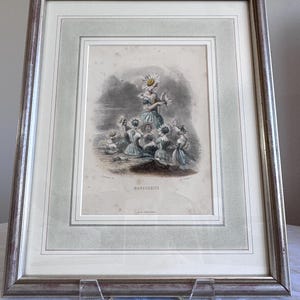 Grandville Lithograph - &#39;Marguerite&#39; - Hand-Colored French Botanical - 19th c - From &#39;Les Fleurs Animees&#39; 3 Available-Each Listed Separately