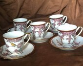Satsuma Style Japanese Vintage Tea cups Saucers