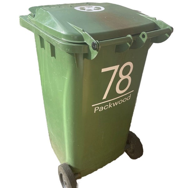 Customisable Wheelie Bin Sticker Vinyl