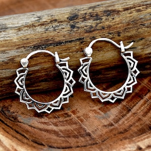925 Sterling Silver Earring, Handmade Earring, Filigree earrings,  Dangle Earrings, Designer earrings, Hoop Earrings, Gift for mom