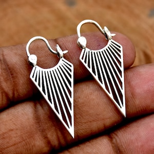 Sterling Silver Statement Earrings: Handmade Boho Jewelry