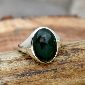 Grüner Aventurin Ring, Herrenring, 925 Sterling Silber Ring, Handgemachter Ring, Oval Edelstein Ring, Handgemachter Ring, Ehering, Geschenk für Ihn