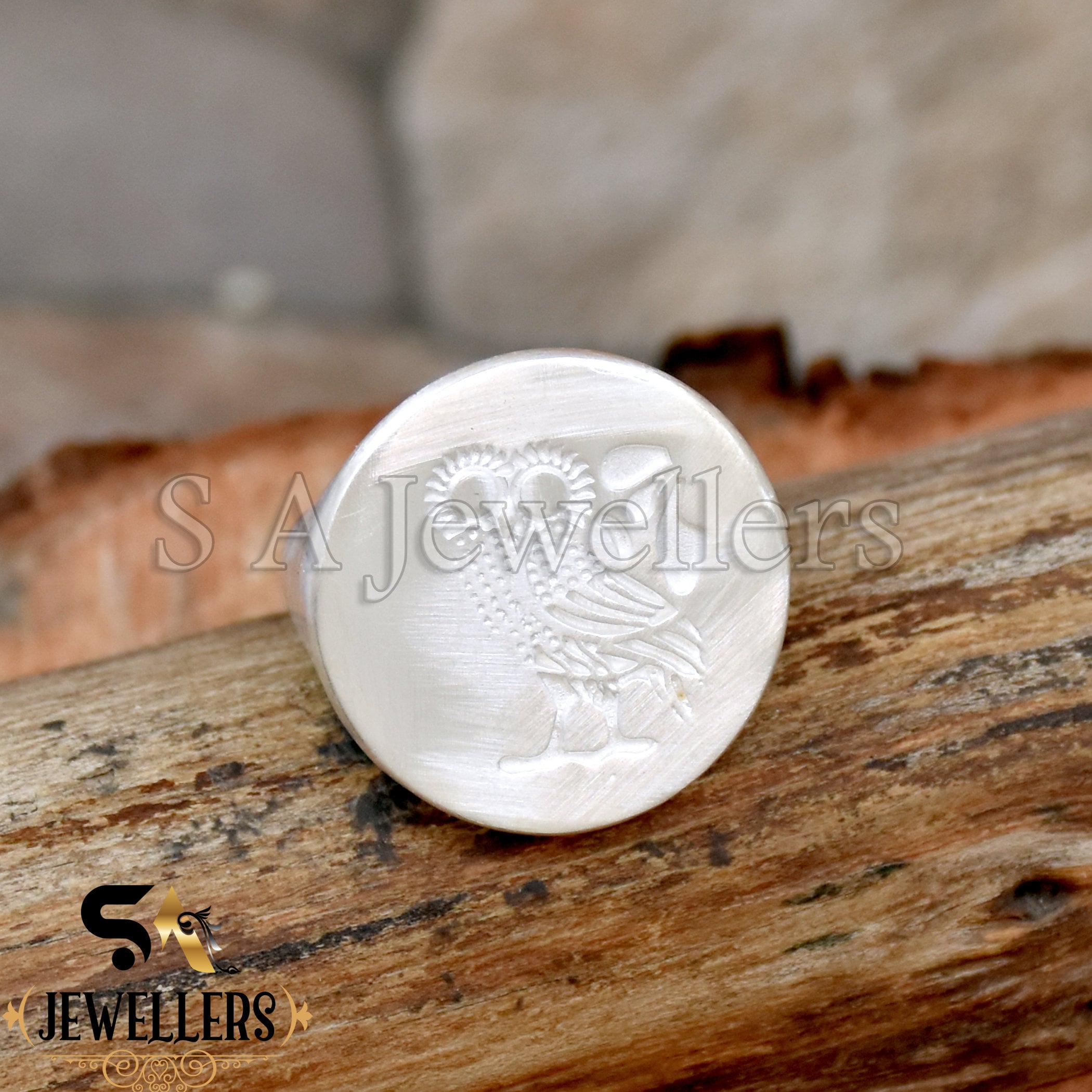 Handmade Sterling Silver Owl Ring: Roman Design Statement Ring