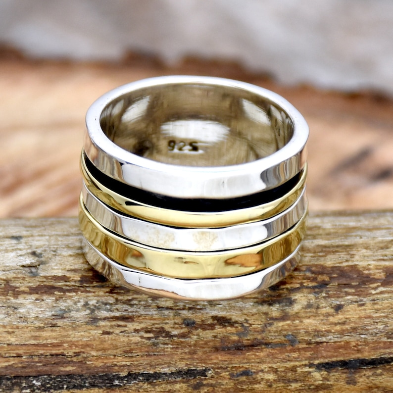 Handmade Two-Tone Silver and Copper Ring