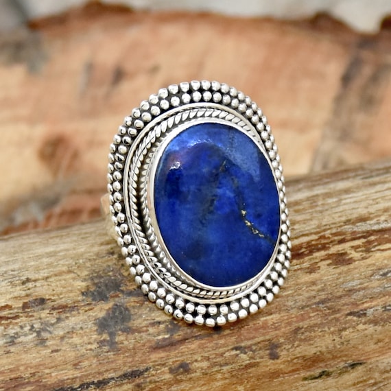 Etsy lapis 2024 lazuli ring