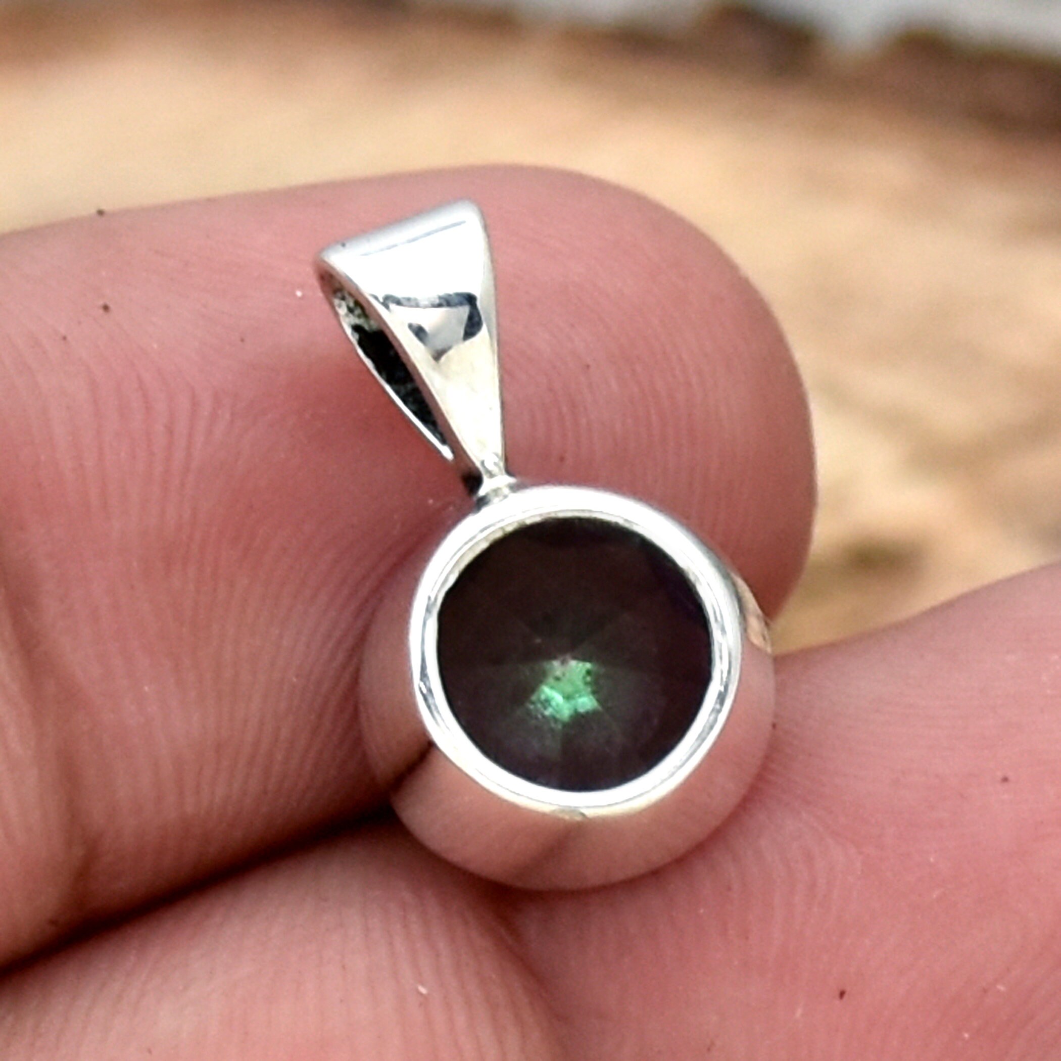 Ciondolo Gioielli Argento Sterling 925 In Topazio Mistico Fatto - Foto 5