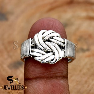 Handmade Sterling Silver Wire Wrap Ring: Statement Jewelry