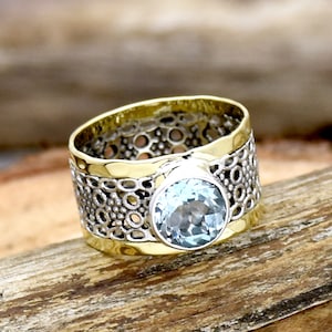 Grey topaz best sale ring