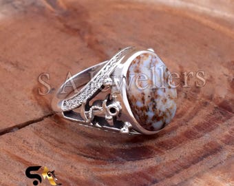 Wildes Pferd Jaspis Sterling Silber Ring | Handgemachtes Boho Statement