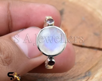 Handgemachte Sterling Silber Mondstein Ring
