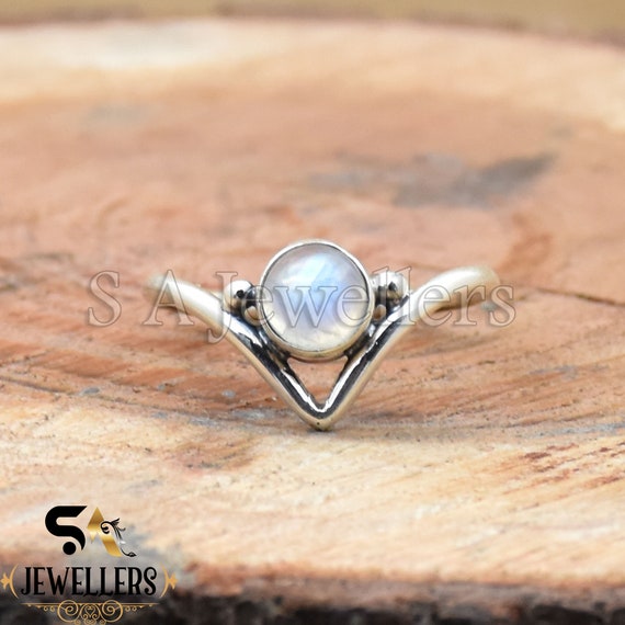 ムーンストーン　ハンドメイド　シルバーリング ムーンストーン ハンドメイド シルバーリング