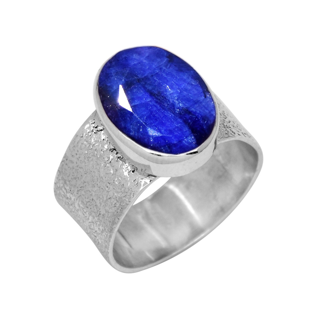 Sapphire Ring 925 Sterling Silver Ring Blue Sapphire Ring - Etsy