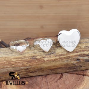 Solid  Silver Heart Ring, 925 Sterling Silver Ring, Heart Signet Ring, Handmade Silver Jewelry, Promise Ring, Engagement Ring, Wedding Ring