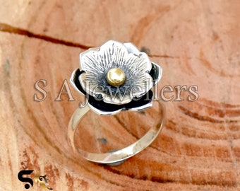 Flower Ring, 925 Sterling Silver Ring, Delicate Antique Theme Flower Ring Band, Daisy Flower Ring, Dainty Ring, Wedding Ring, Gift For Her.