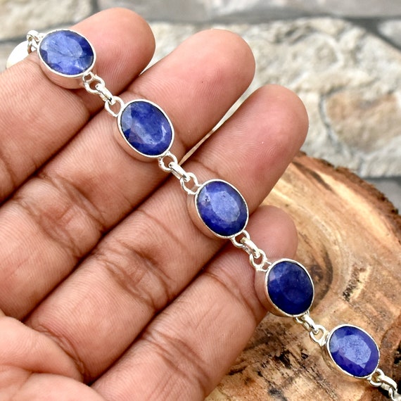 vintage】サファイヤシルバー925 ブレスレットS 10.00