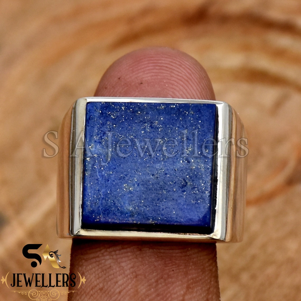 Lapis Lazuli Men's Ring 925 Sterling Silver Ring Etsy