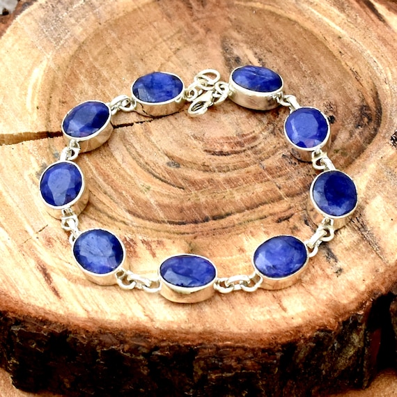 エレガントなサファイア風ブレスレット　925刻印あり エレガントなサファイア風ブレスレット925刻印あり