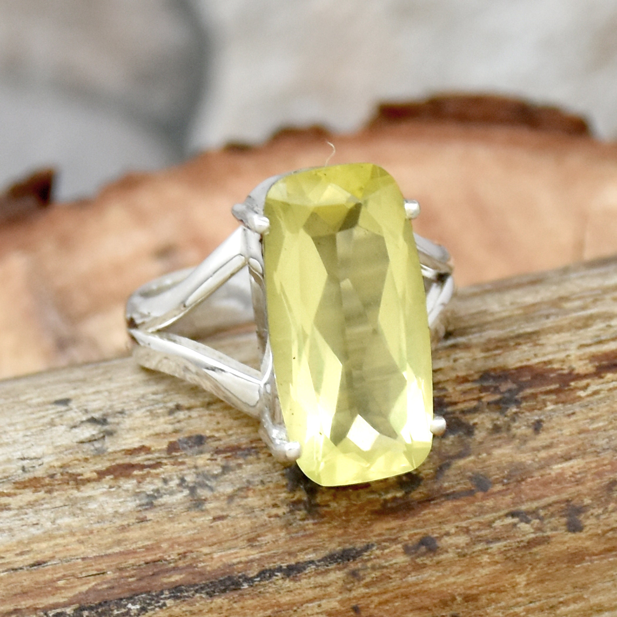 Halo Round Cut Yellow Topaz Engagement Ring Set With Eterinity Wedding Band  | Italo Jewelry